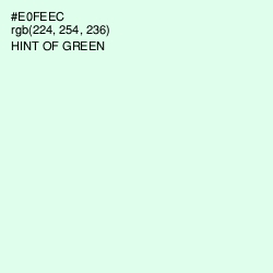 #E0FEEC - Hint of Green Color Image